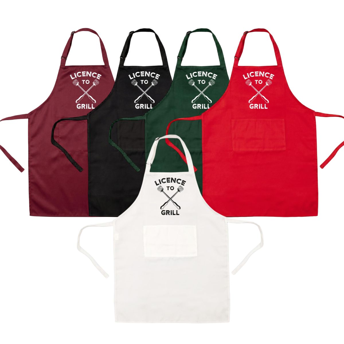 Licence To Grill Apron | Funny BBQ Apron for Men | Novelty Cooking Apron | Adjustable One Size