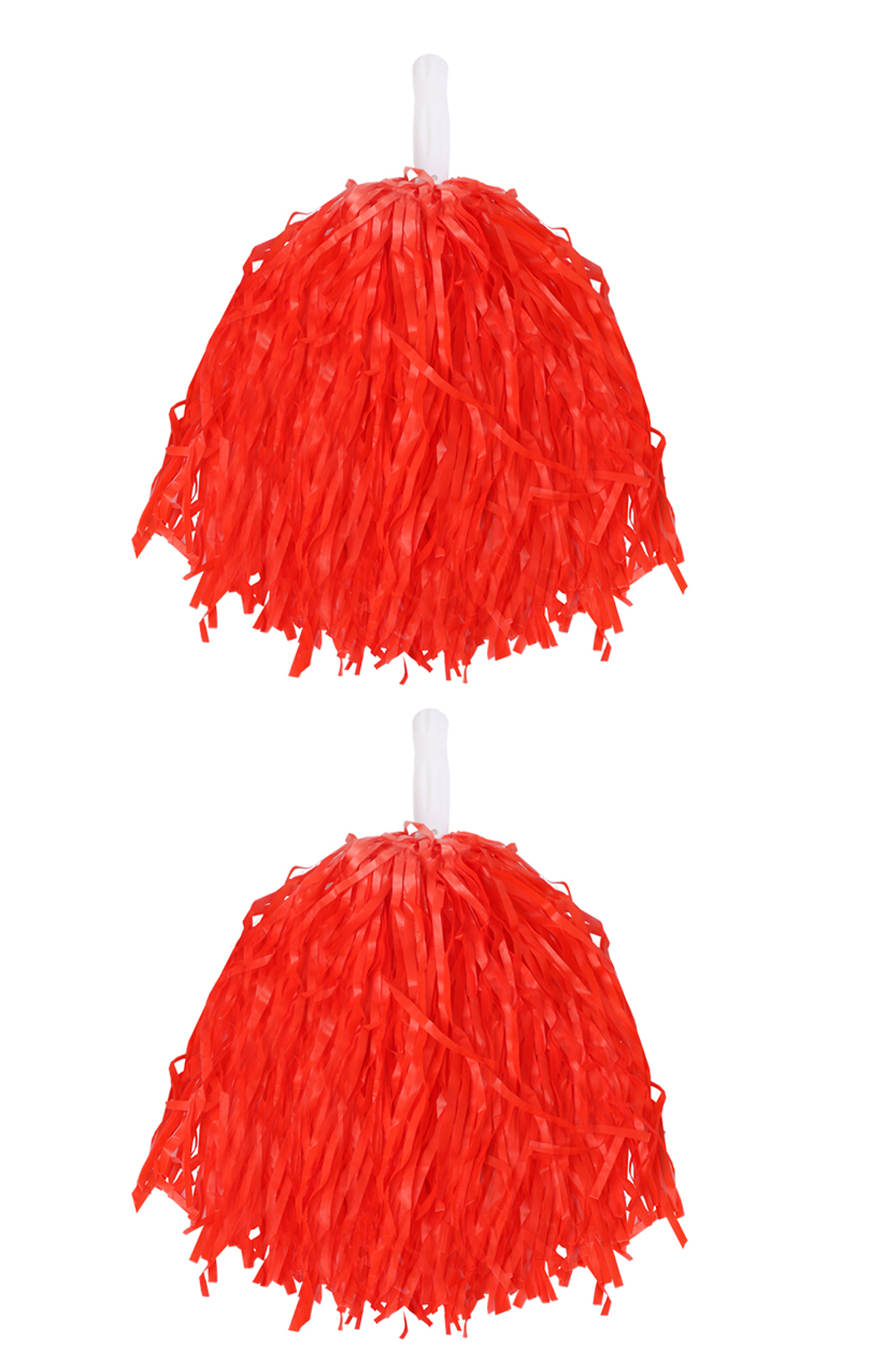Red Lightweight Pom Poms