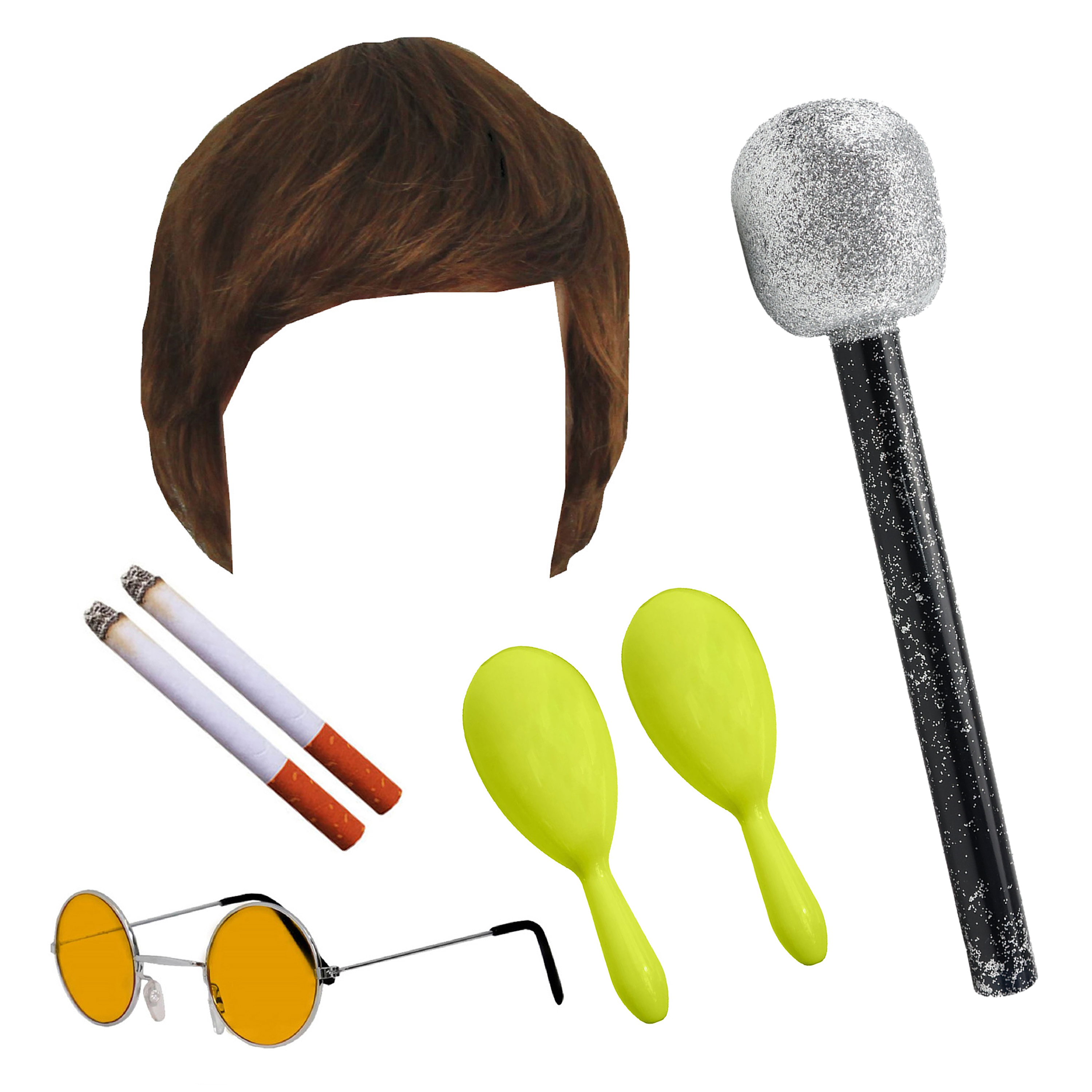 Liam Gallagher Inspired Costume Set 6pc + Mic