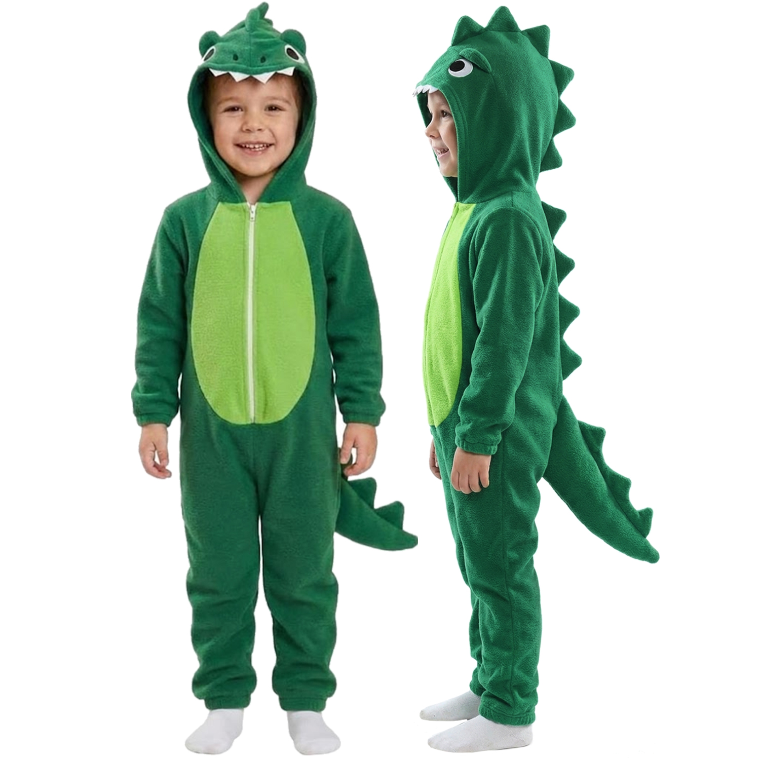 Boys Green Dinosaur Onesie