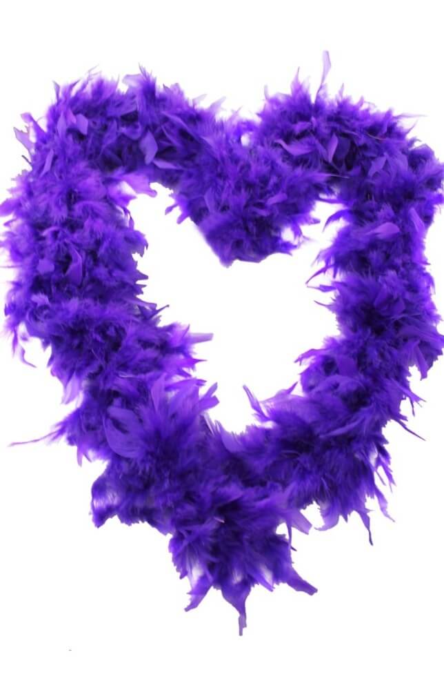 Purple Feather Boa 80g