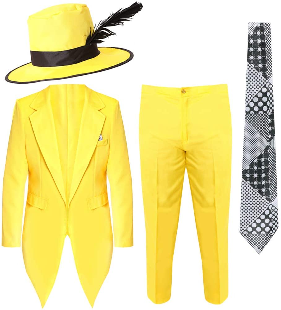 Mens 1990s Yellow Suit