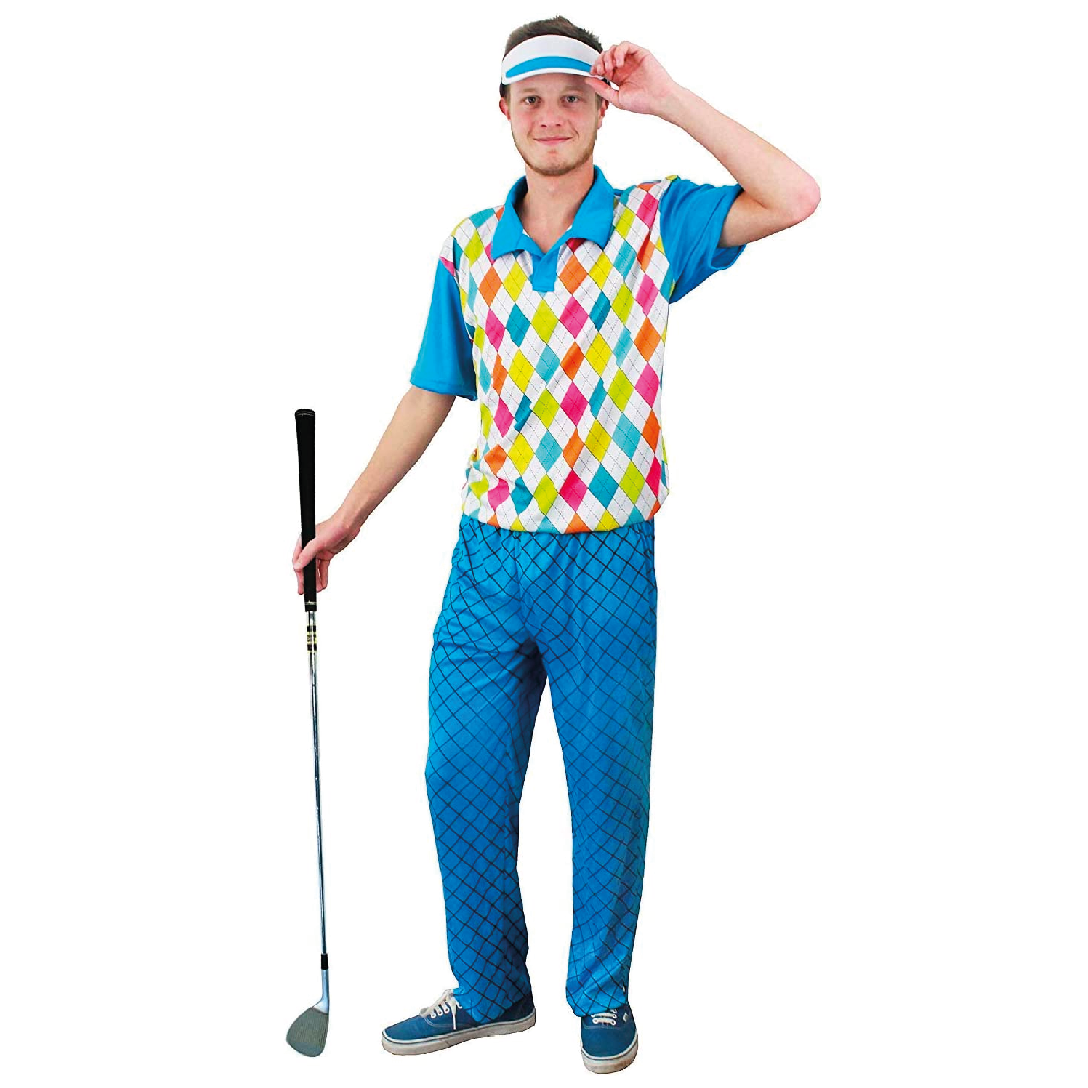 Mens Golf 'Hole In One' Top, Trousers and Visor Set