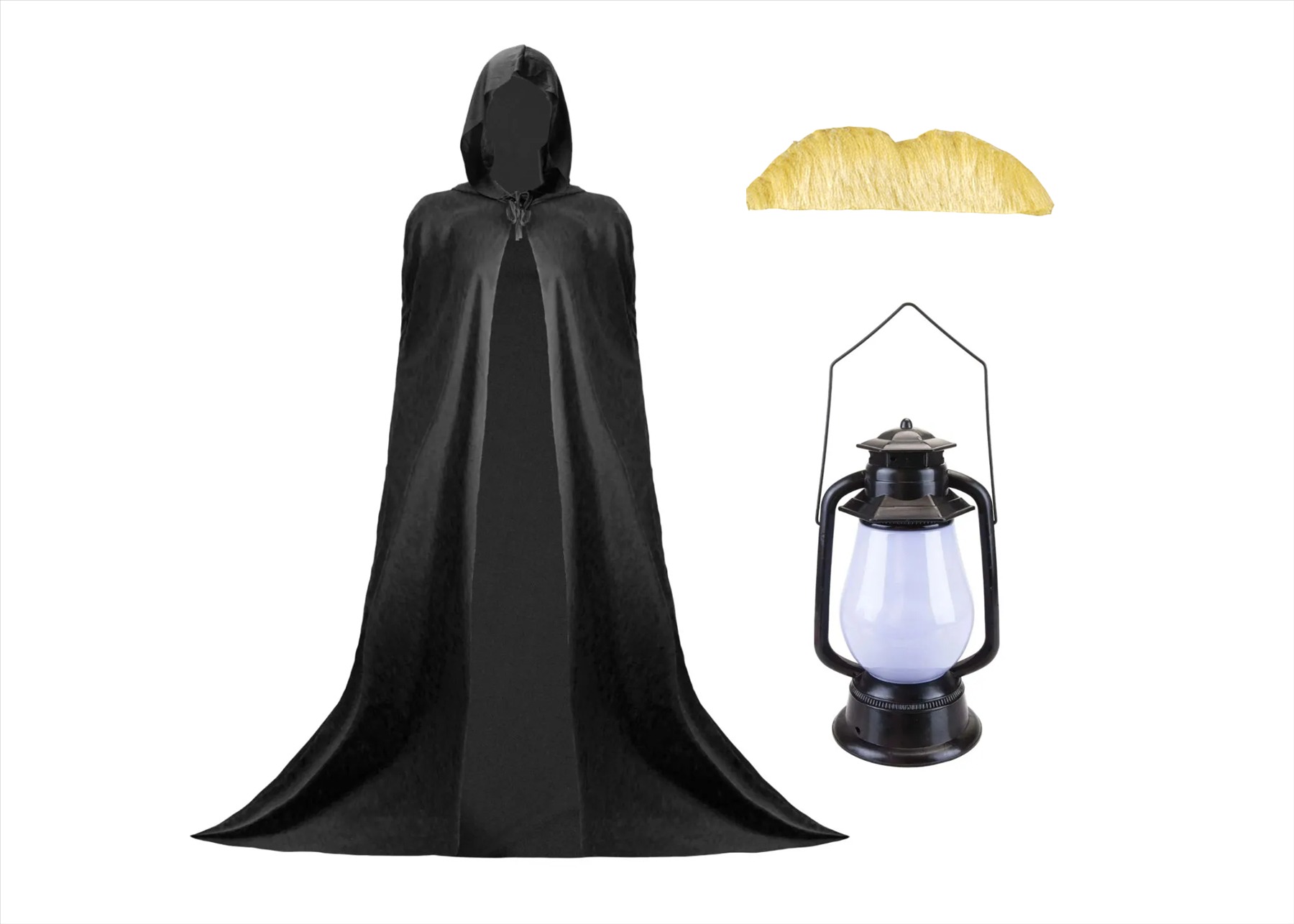 Adults Traitor Stephan Costume | 3 Pcs | Hooded Cape, Tash & Lantern