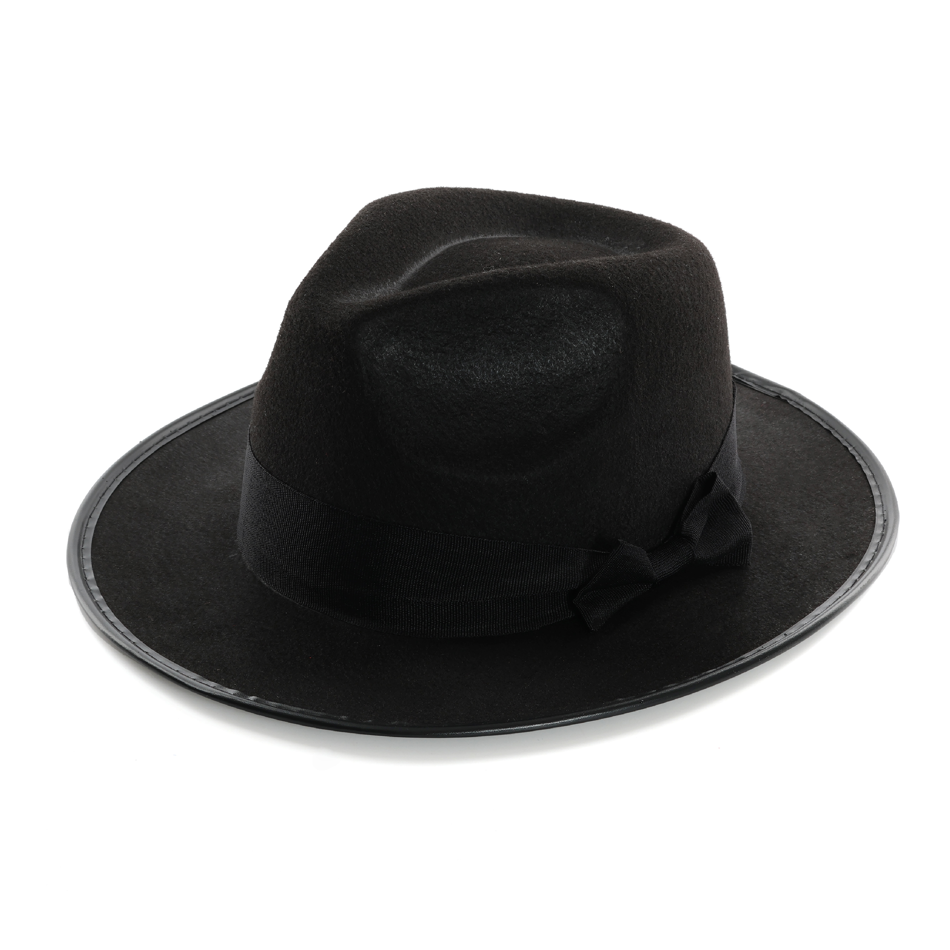 Black Trilby with Black Band