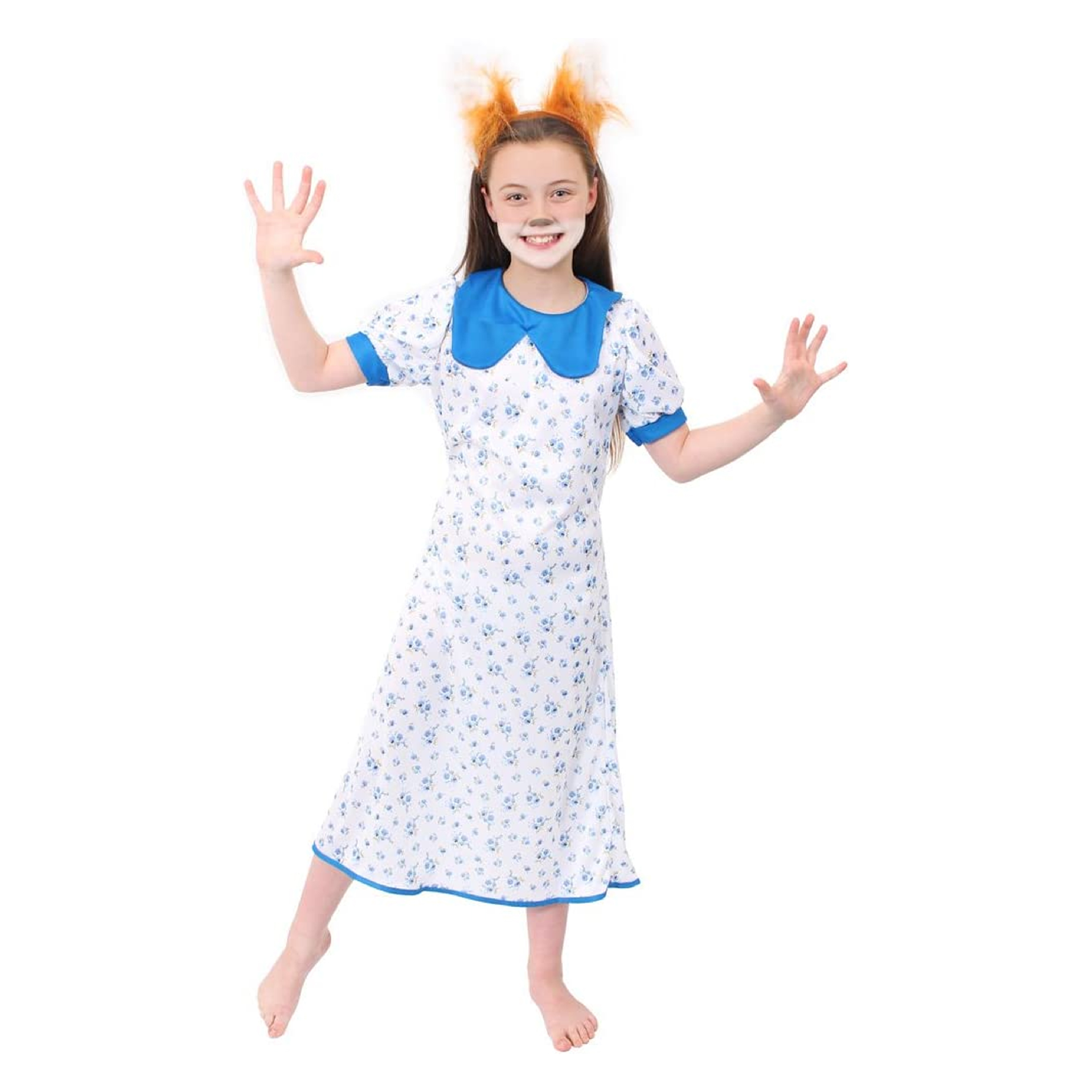 Childs Mrs Fox Costume (Floral Dress & Fox Ears)