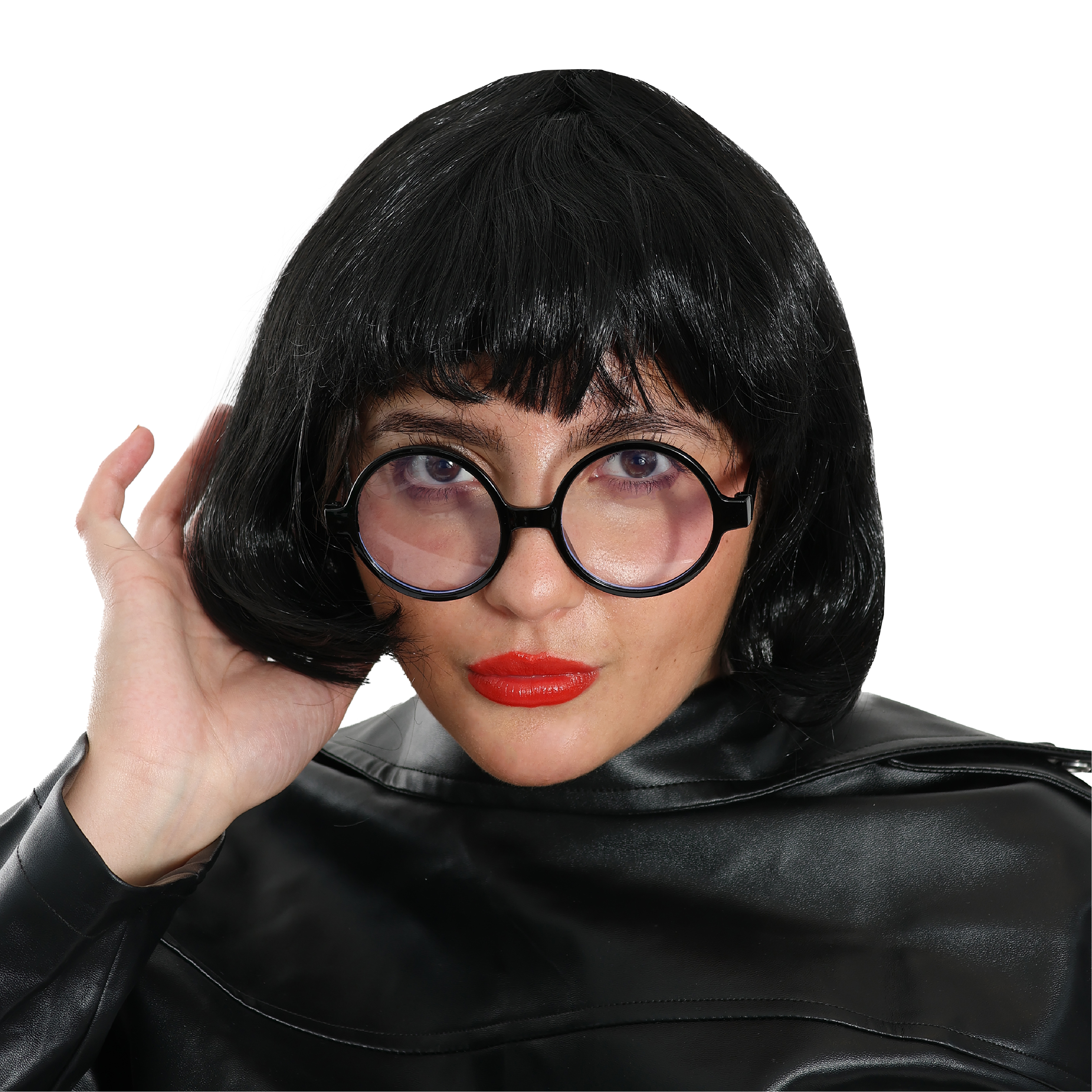 Edna Mode | Black Bob Wig & Round Glasses