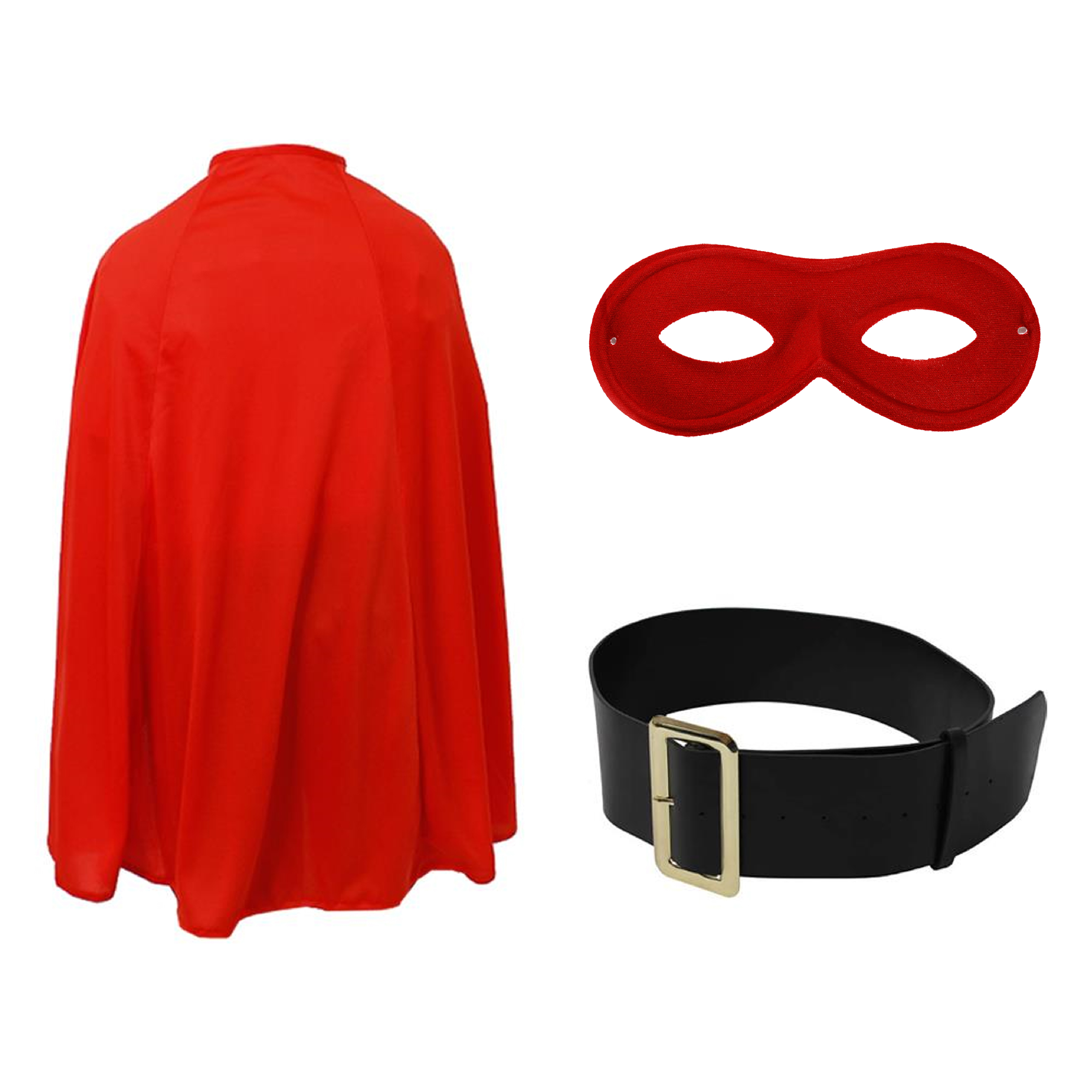 Adults Super Potato Costume Hero Set - Belt & Red Mask
