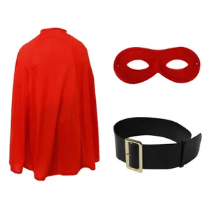 Adults Super Potato Costume Hero Set - Belt & Red Mask