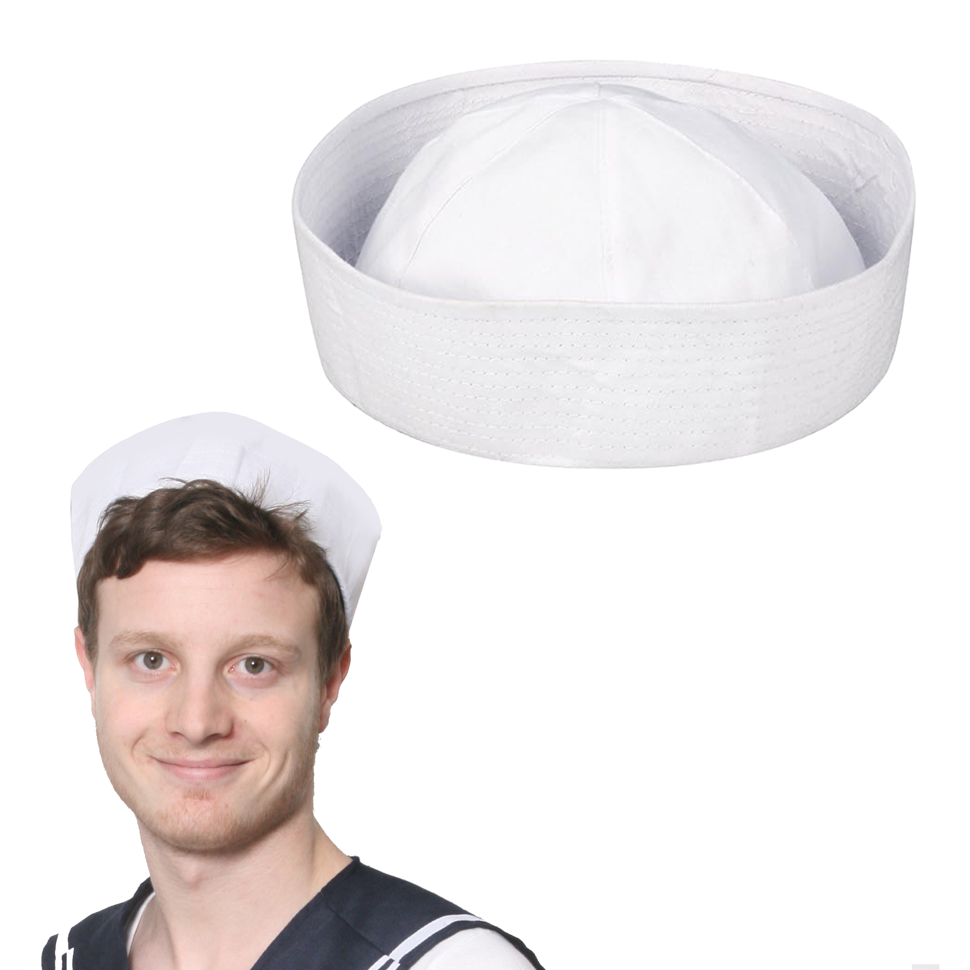 White Doughboy Sailor Hat