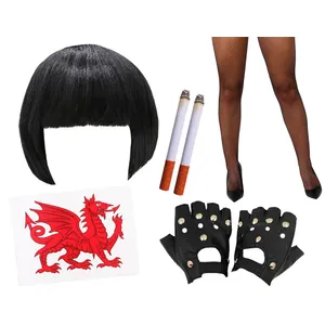 Nessa Accessory Set | 5 Pcs | Wig, Cigs, Tattoos, Gloves & Fishnet Tights
