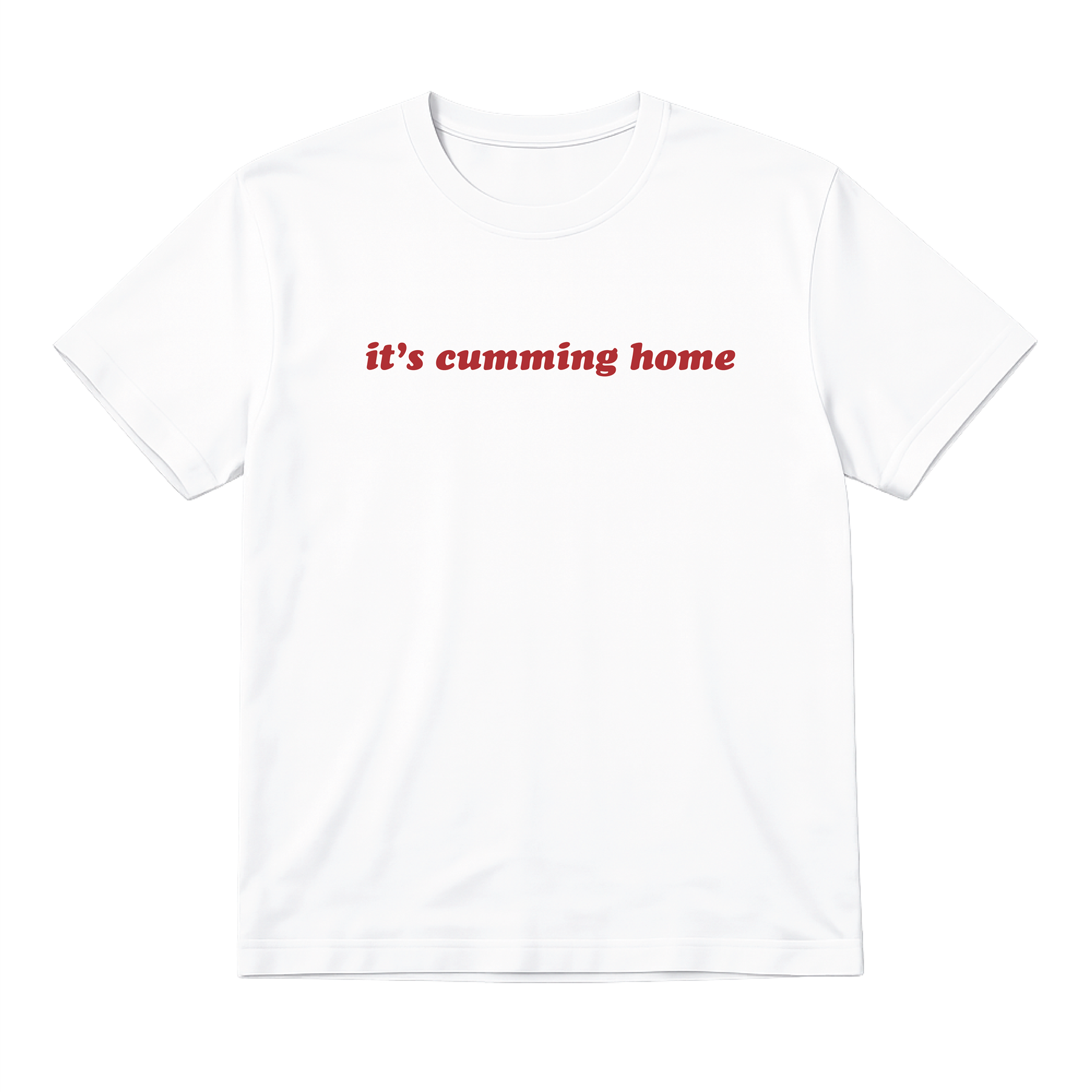 Ladies “It's Cumming Home” Regular Tee | Women’s Funny Football Supporter Tee | White Slogan Top
