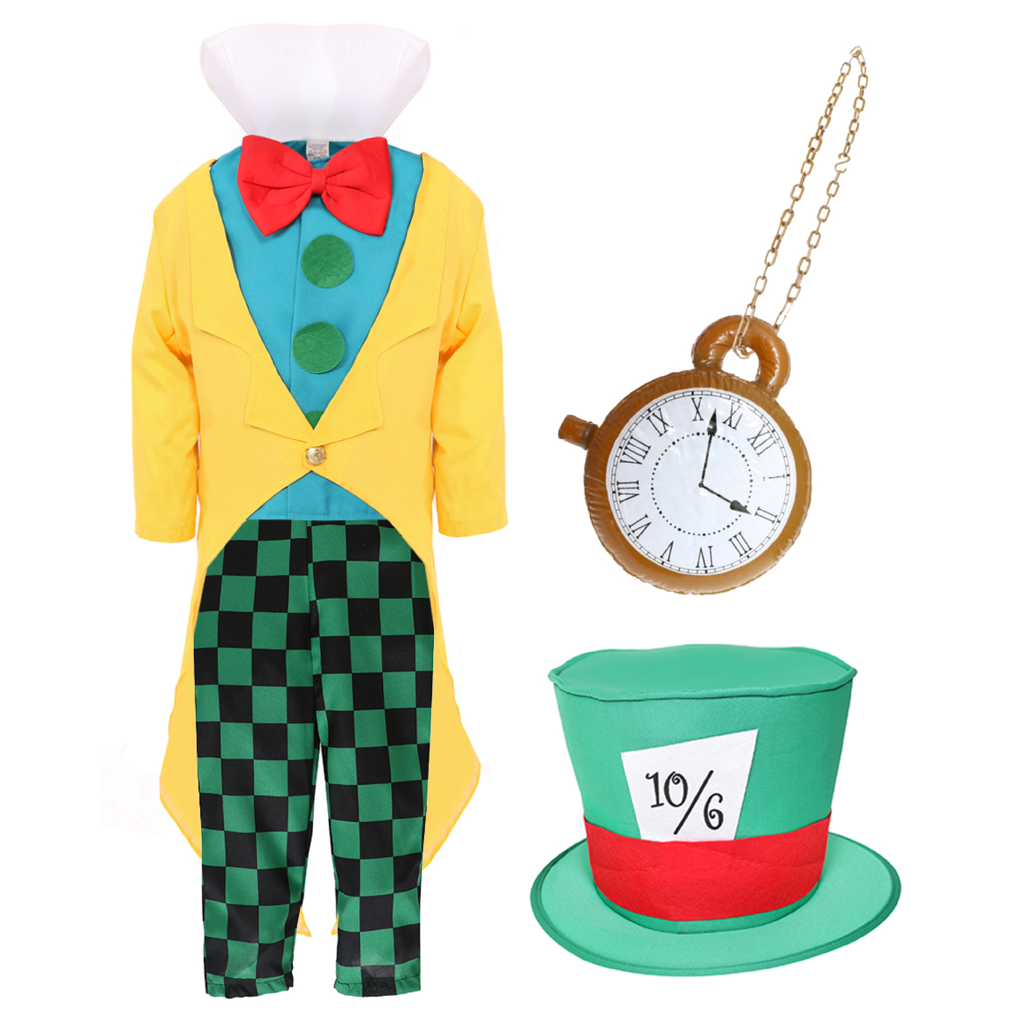 Childs Mad Hatter Costume with Clock