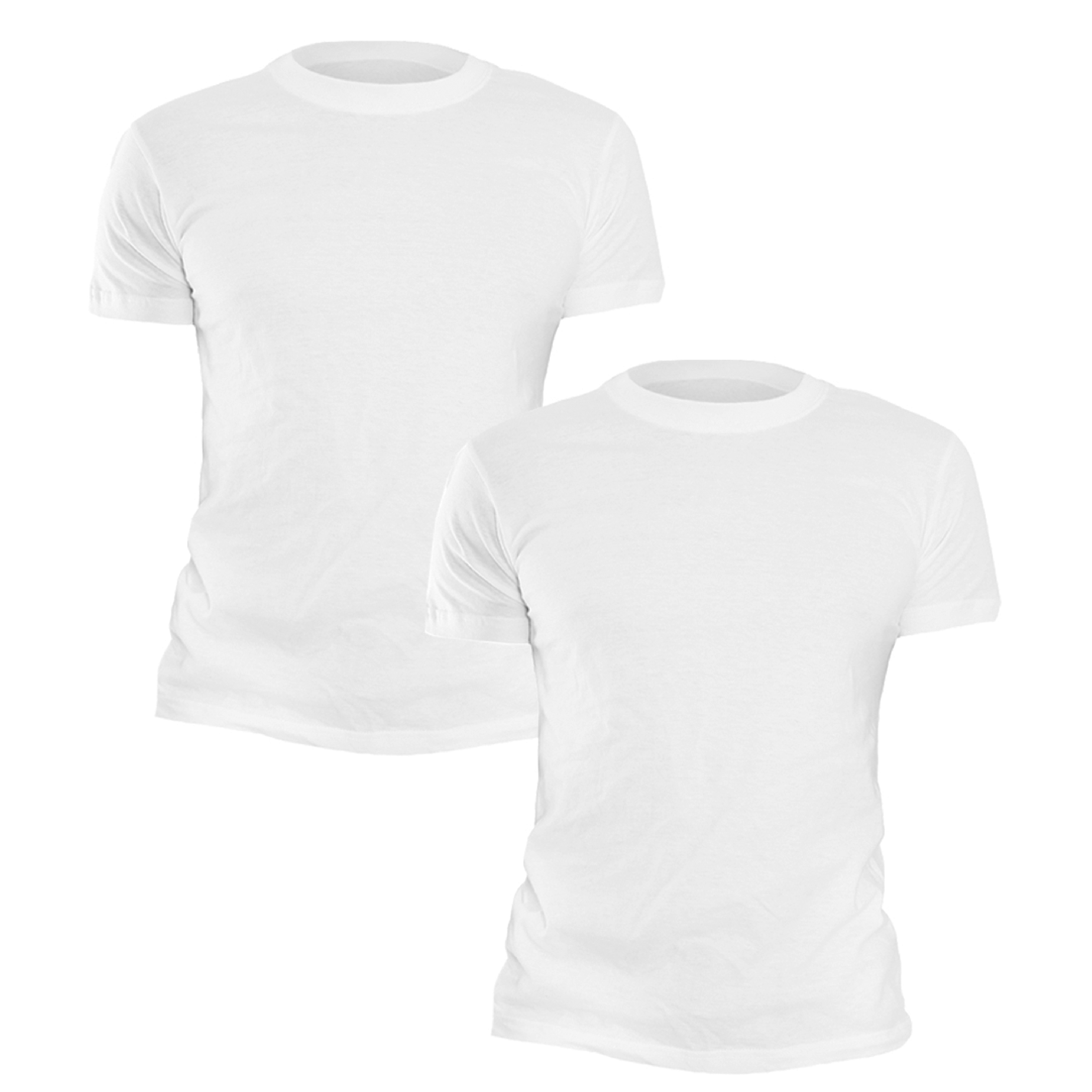2 Pack White Crew Neck T Shirts