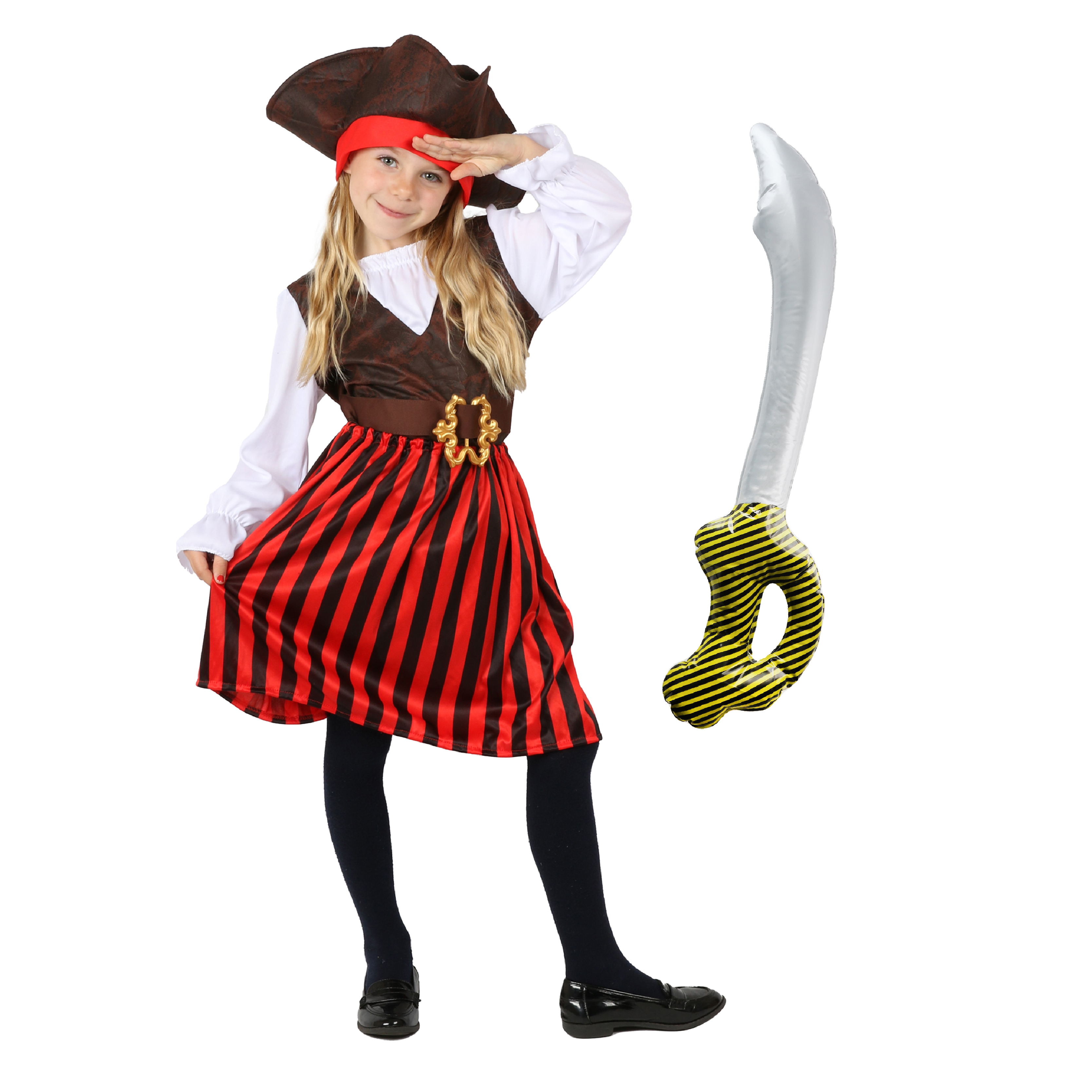 Girls Pirate Costume with Inflatable Sword