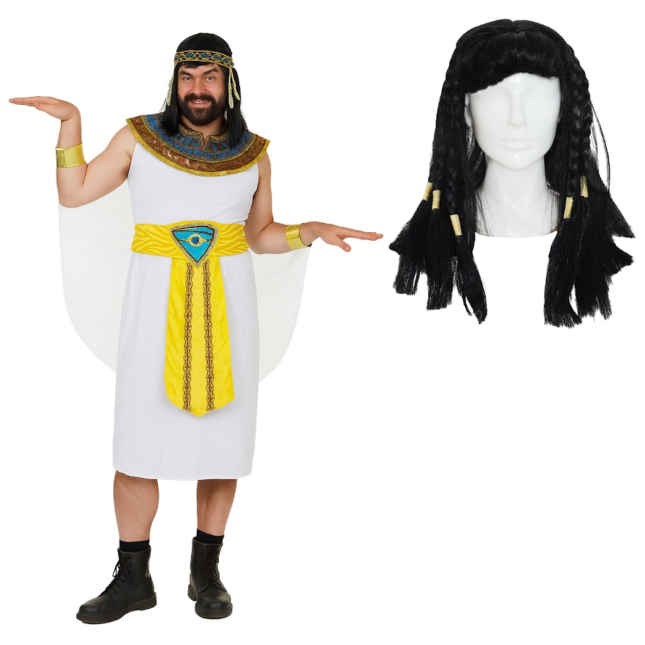 Men's Egyptian Queen Stag Do Costume with Wig