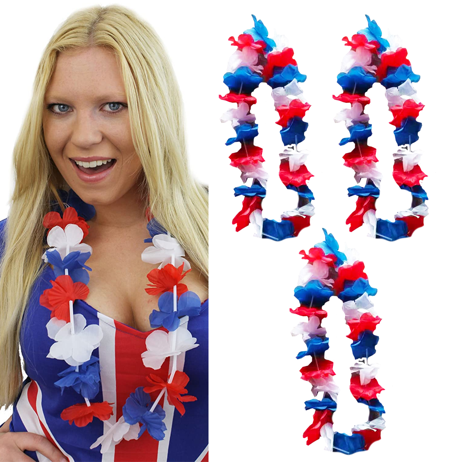 Red, White and Blue Lei