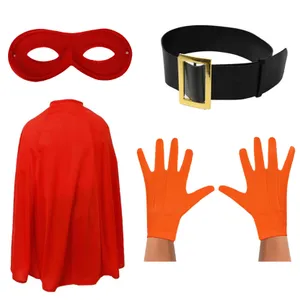 Adults Super Potato Costume Hero Set - Belt, Red Mask & Gloves