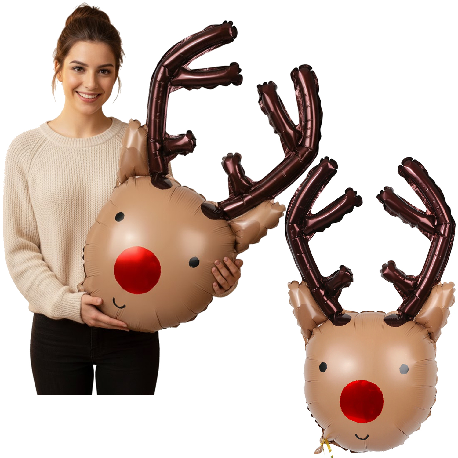 25" Reindeer Design Foil Balloon