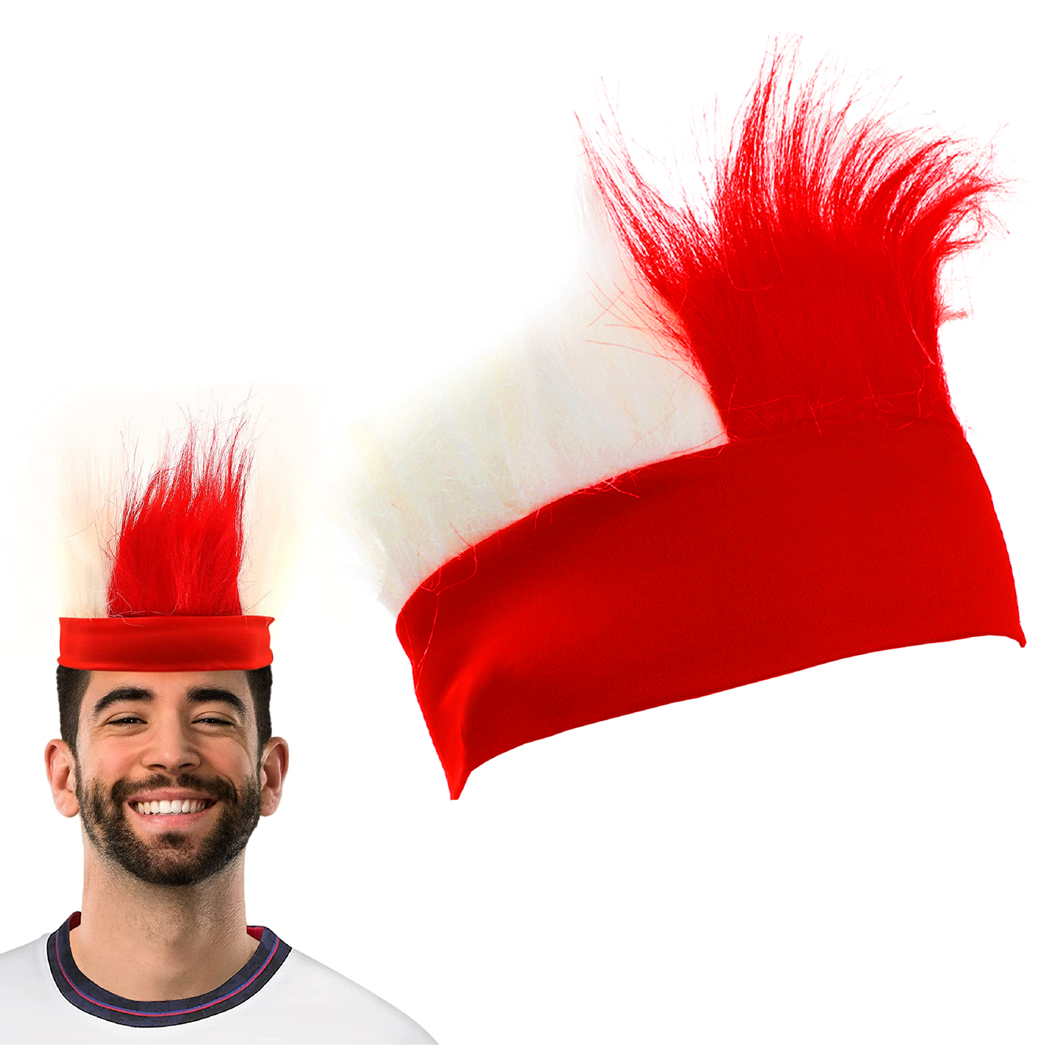 Red & White England Supporters Headband