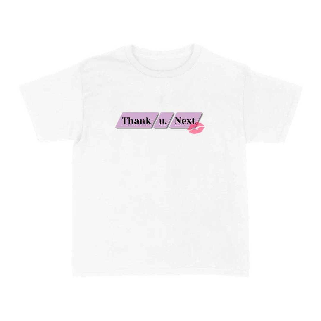 Adults Pop-Inspired Concert T-Shirt | White Regular Tee | "Thank U, Next" Print