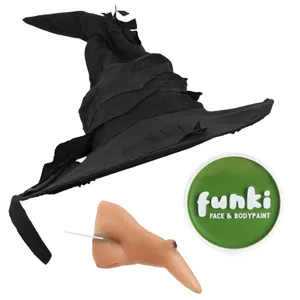 Witch Accessory Set - Hat, Nose & Face Paint