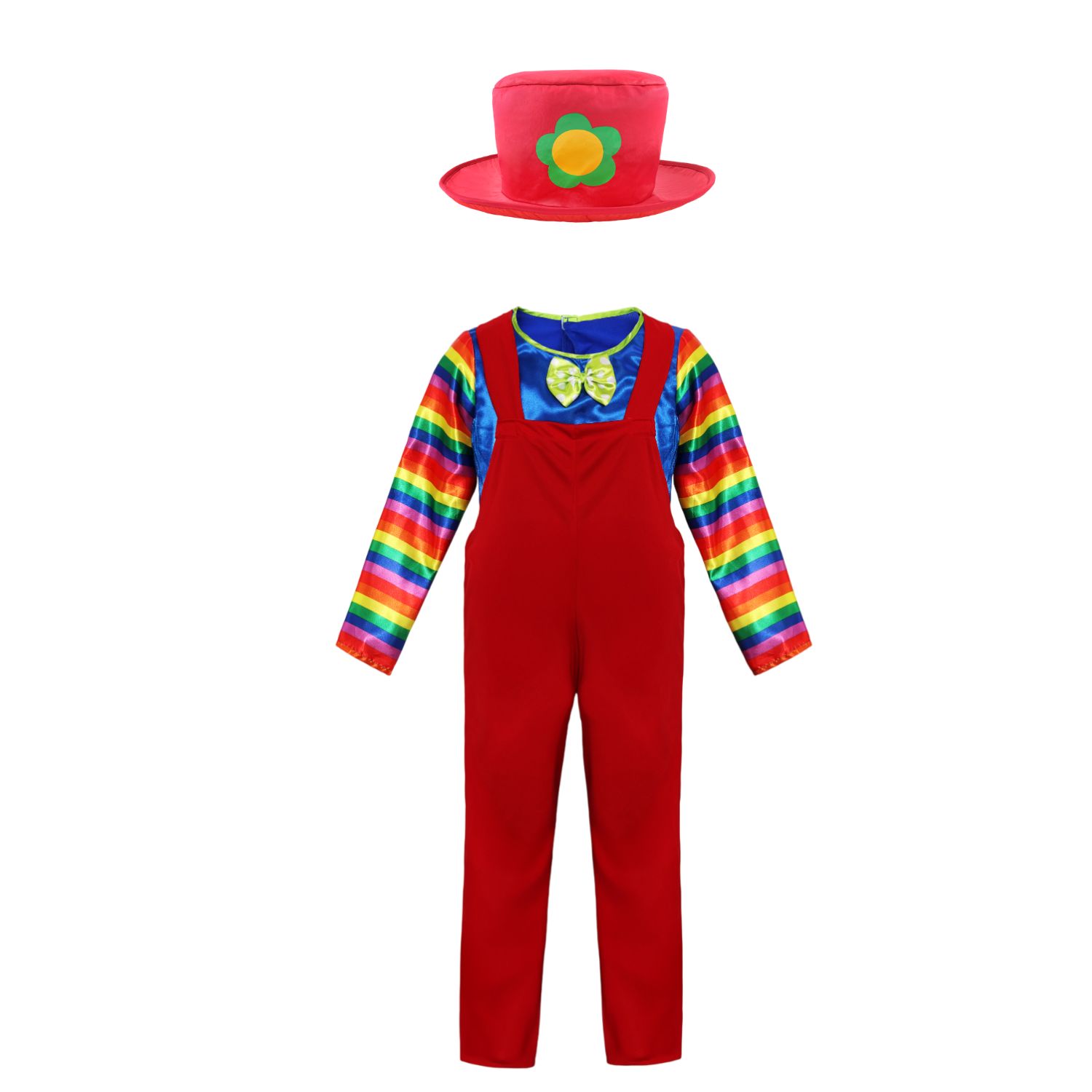 Kids Clown Costume | 3 Pcs | Top, Dungarees & Hat