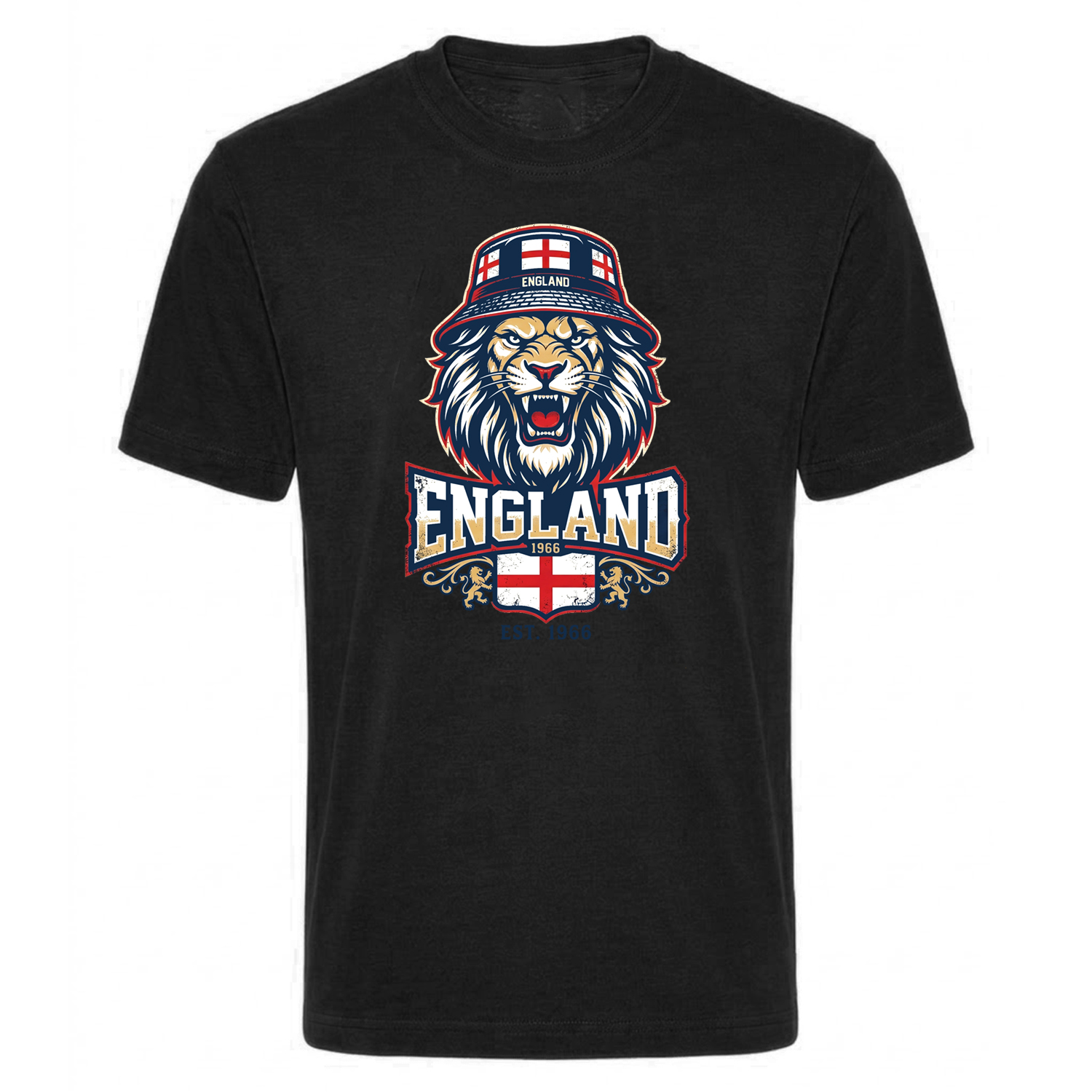 ENGLAND LION TSHIRT - BLACK
