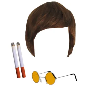 Liam Gallagher 4 Piece Wig Accessory Costume Set