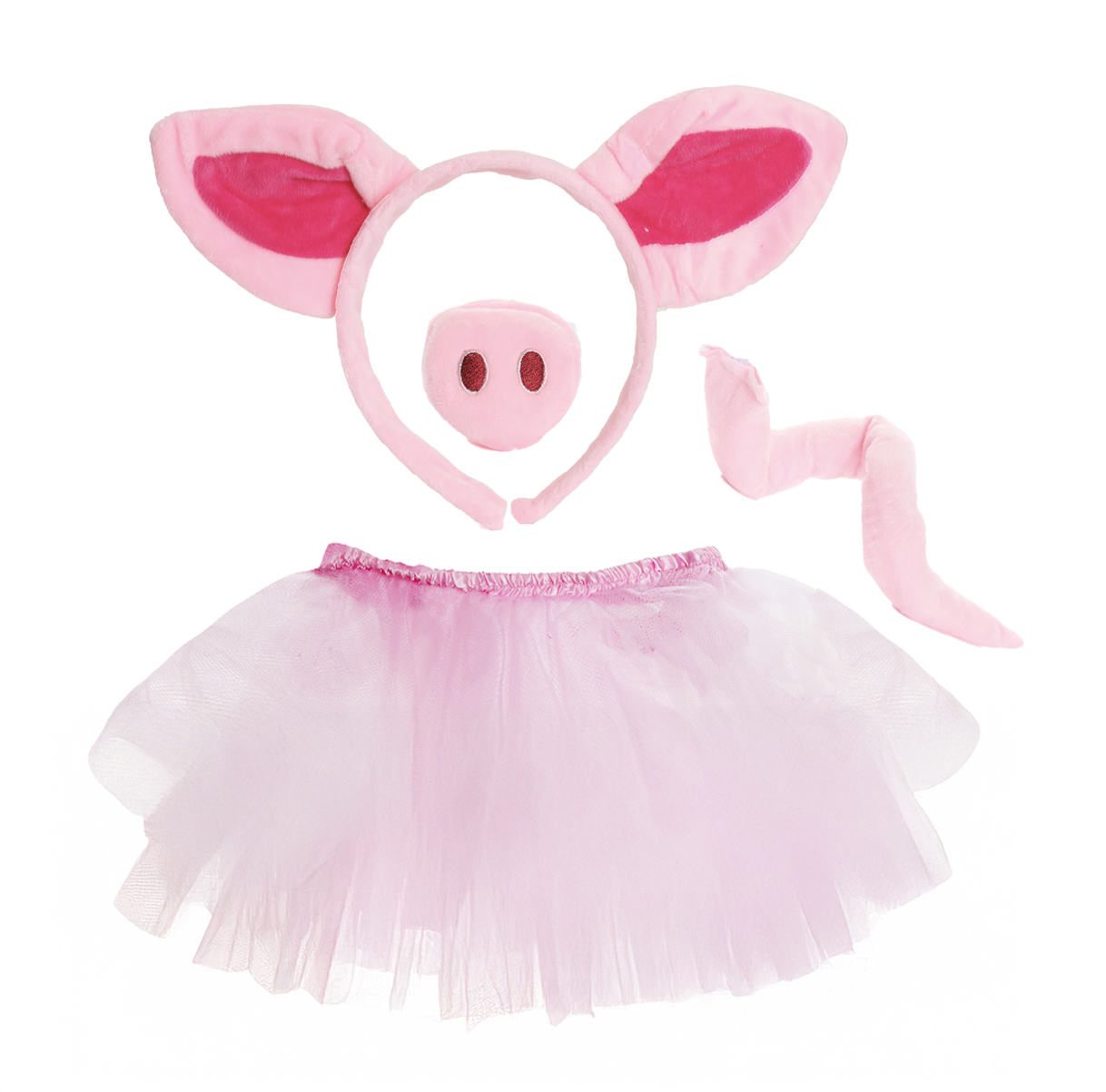 Pig Costume Set Tutu Skirt Costume Set Animal Fancy Costume Kit Accessories Pig Ears Nose Tail Tutu Skirt for Kids