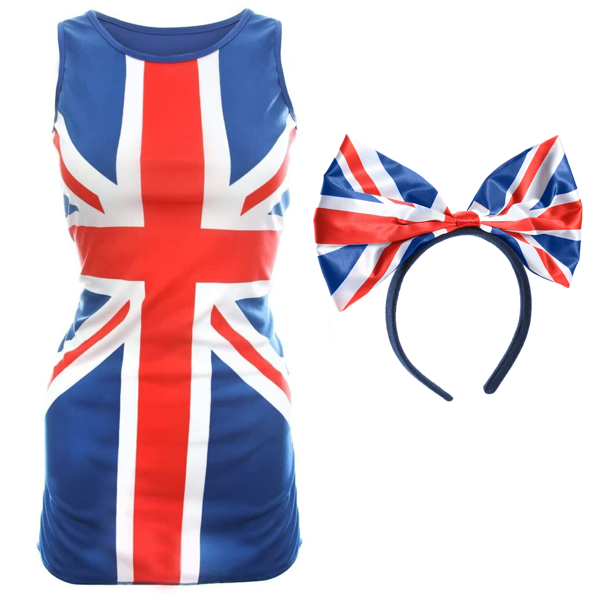 Ladies Union Jack Dress + Union Jack Headband