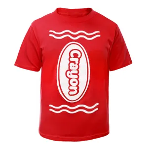 Children's Red Crayon T-Shirt – Fun Kids Costume Top for Parties, Dress-Up & School Events