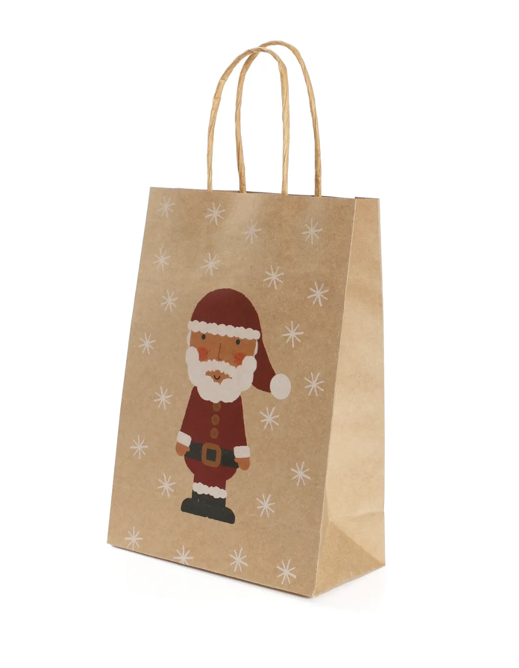 Pack of 3 Christmas Santa Nutcracker Paper Bags with Handles | 15 x 21 x 7cm