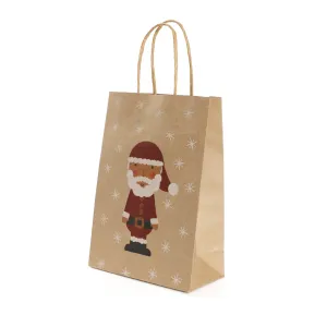 Pack of 3 Christmas Santa Nutcracker Paper Bags with Handles | 15 x 21 x 7cm
