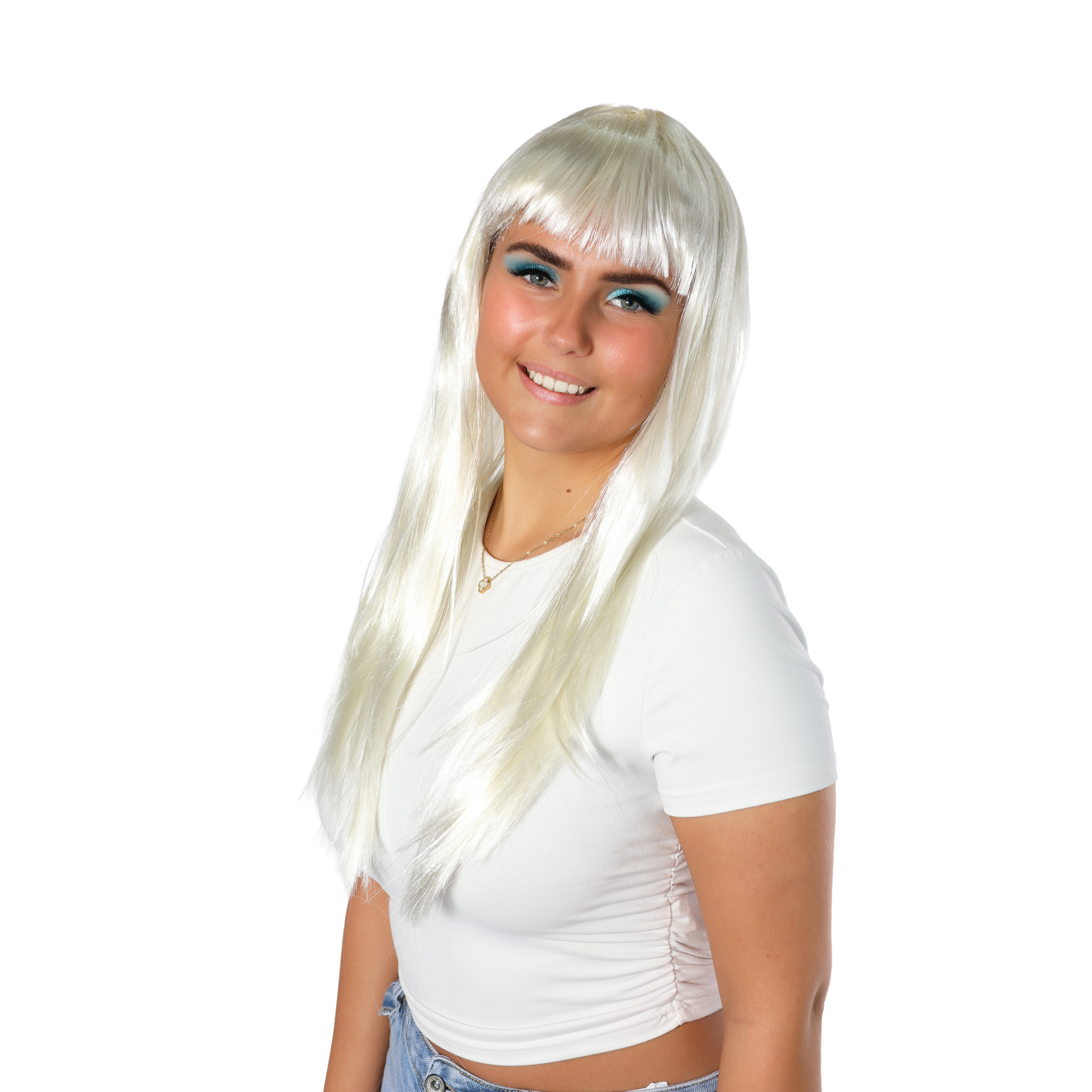 Long Blonde Wig with Fringe