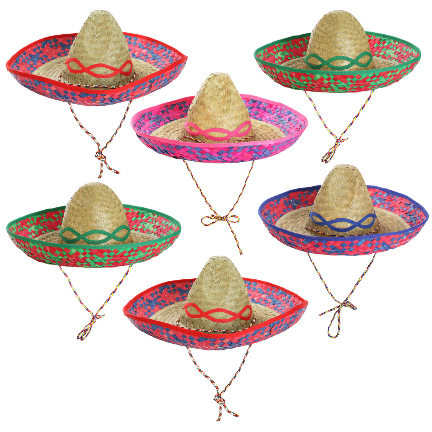 6 Pack Mexican Sombrero