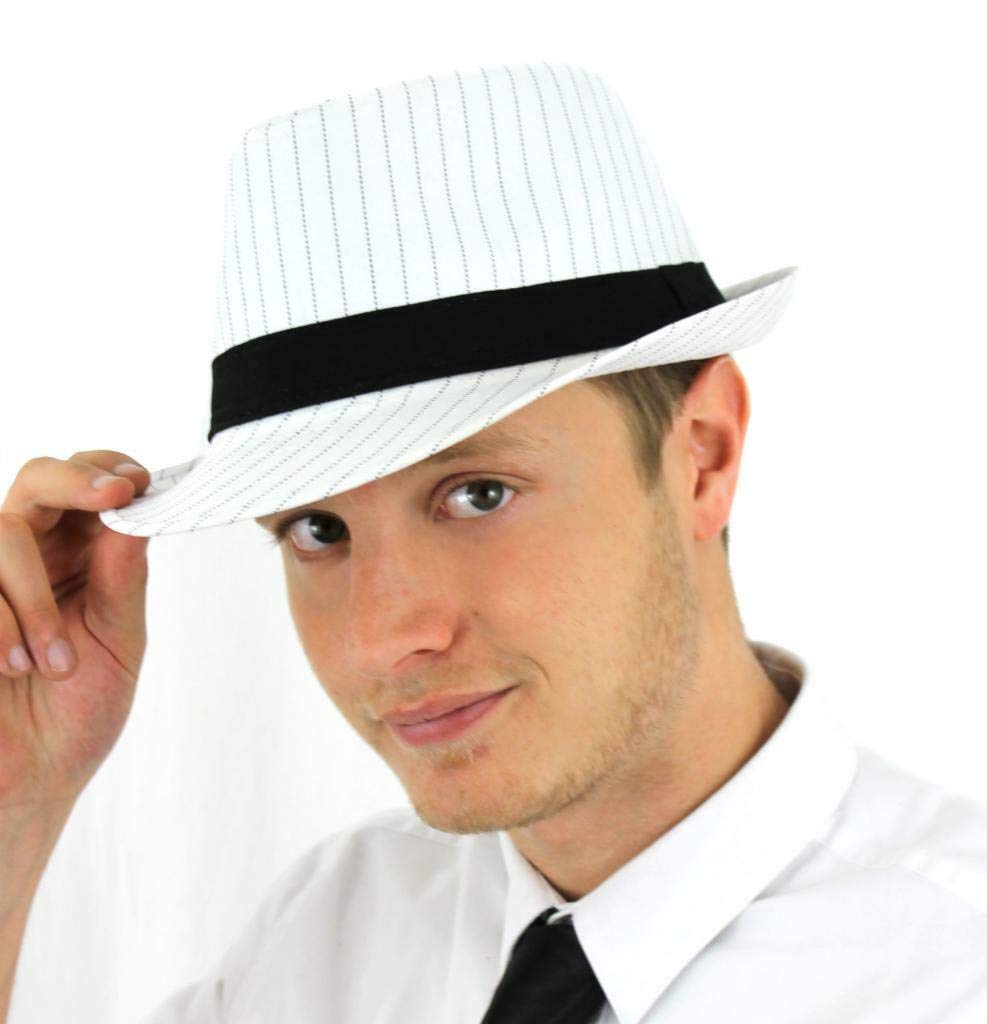 White Pinstripe Hat