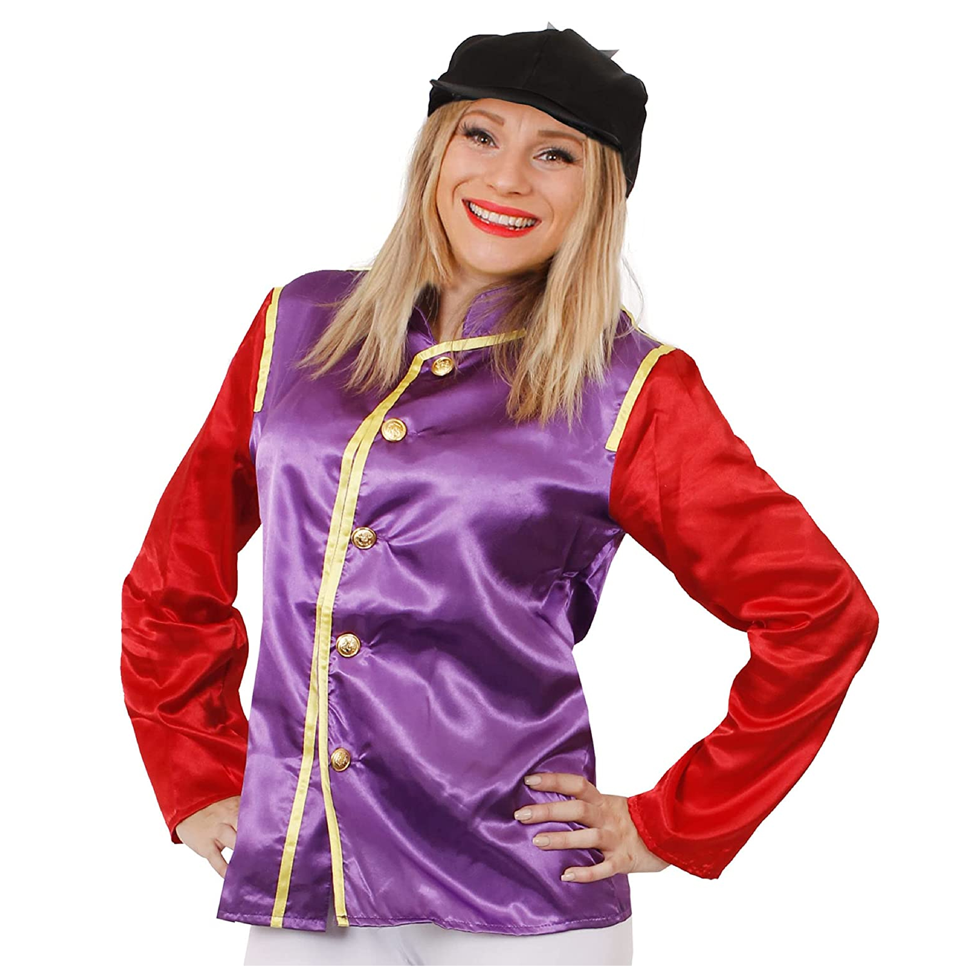 Ladies Red & Purple Jockey Costume