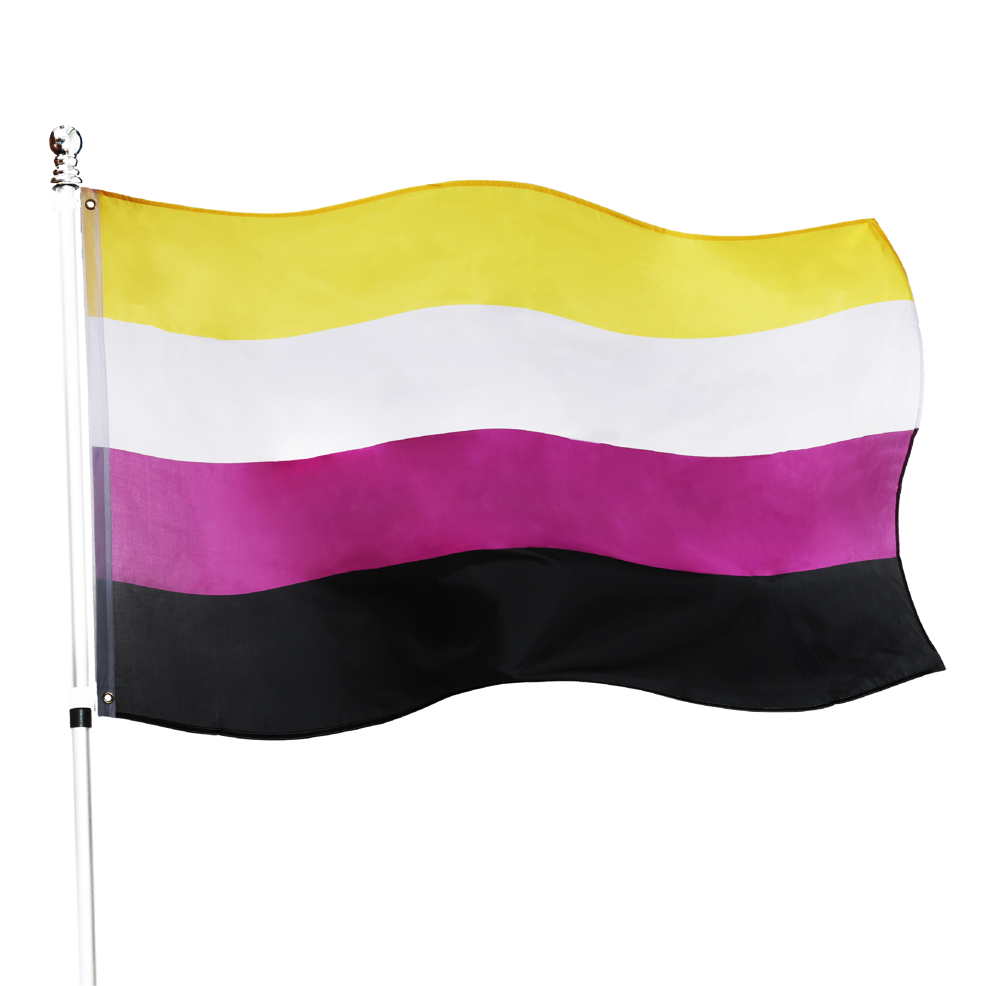 Large 5ft x 3ft Non Binary Flag