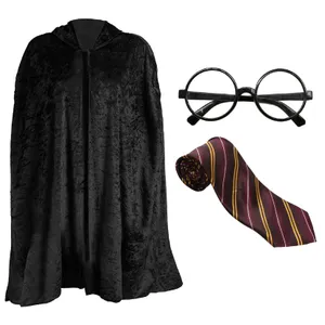 Kids School Wizard Costume - Cape, Tie & Glasses