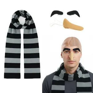 Adults Despicable Villain Costume | 3 Pcs | Eyebrows, Nose & Scarf
