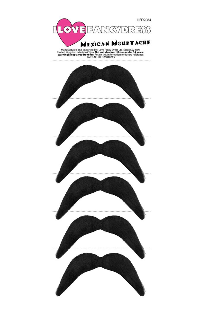 Pack of 6 Mexican Moustaches