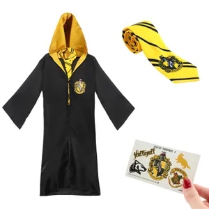 Kids Harry Potter Costume | Hufflepuff Cloak, Tie & Tattoos