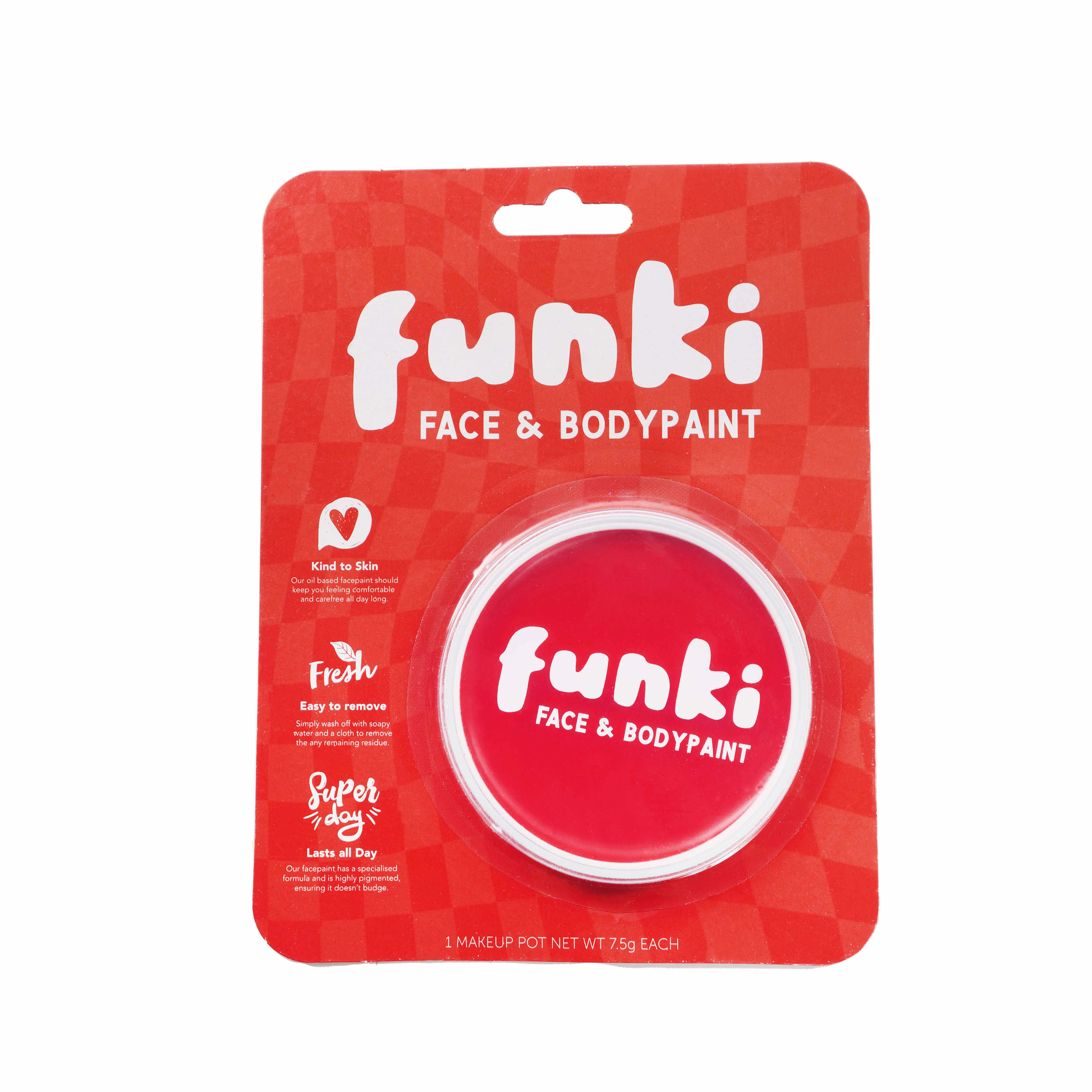 Funki Red Face and Body Paint Pot
