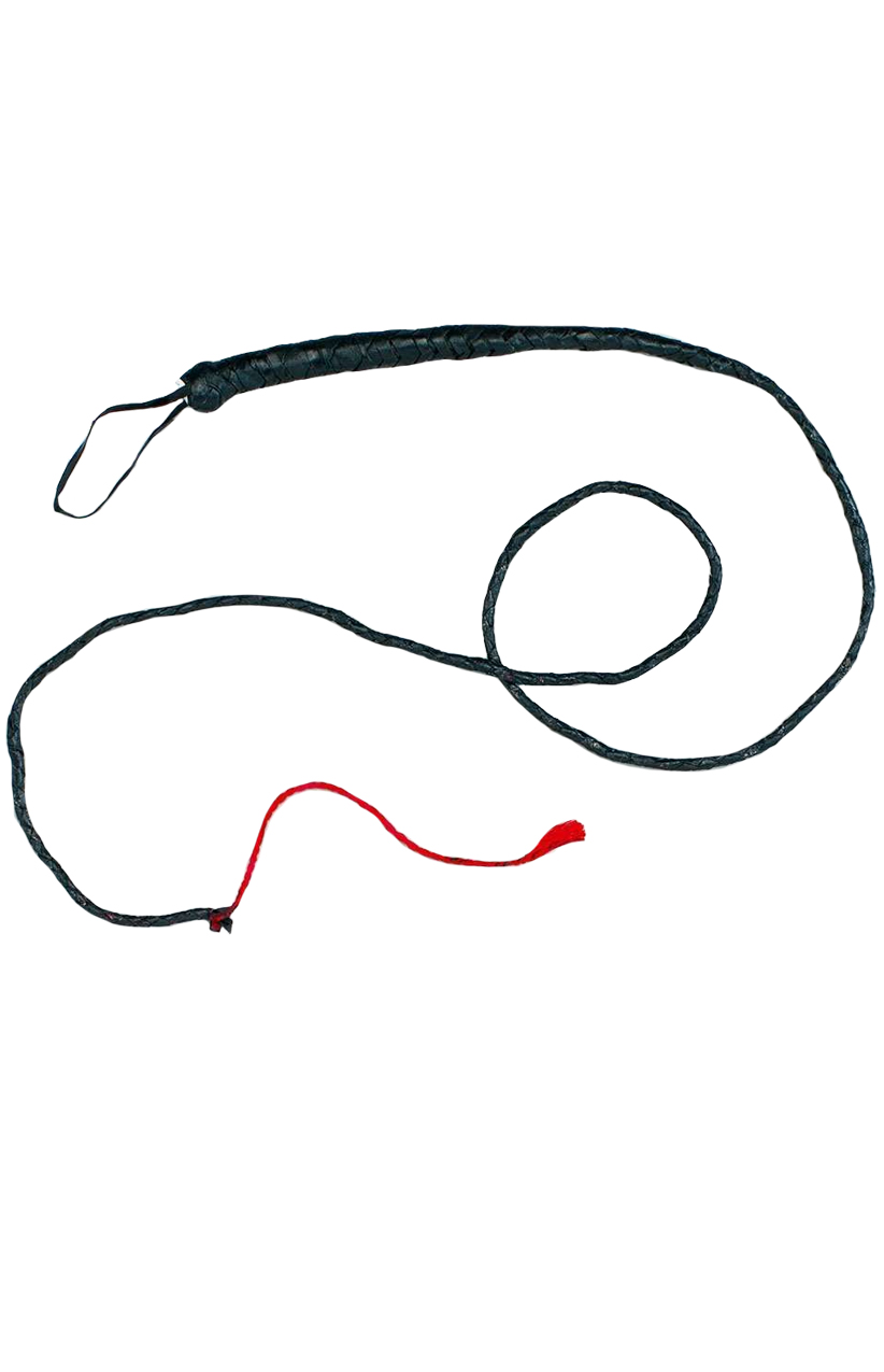 Black Leather Bull Whip