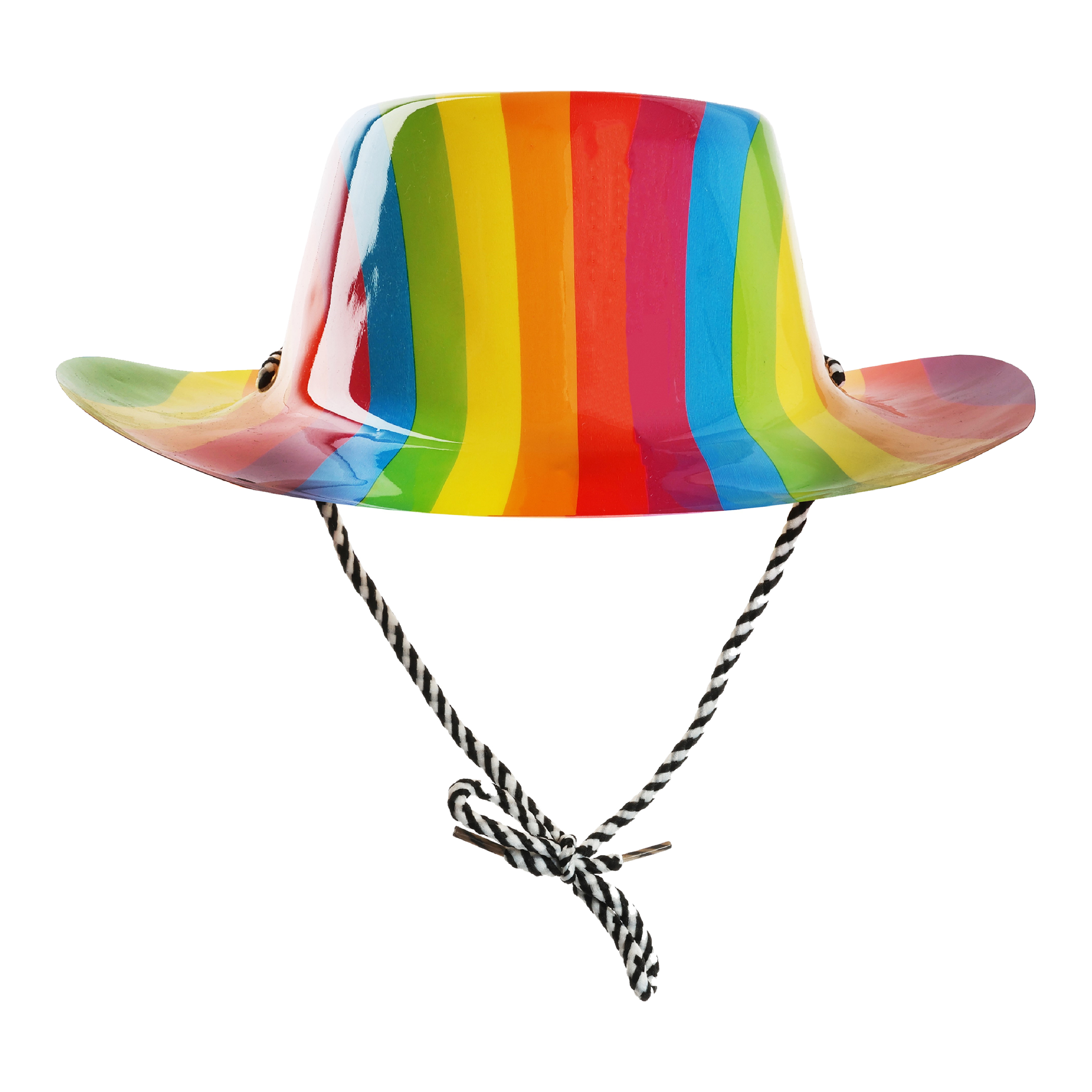 Rainbow Plastic Cowboy Hats - Pride