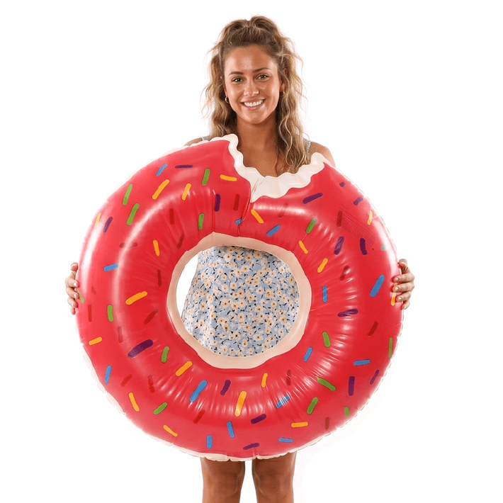 Inflatable Pink Doughnut Ring Pool Float | 107cm / 42 Inch