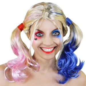 Pink and Blue Bunches Wig