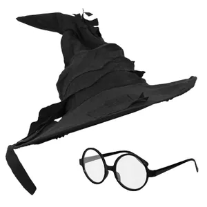 Black Wizard Hat & Glasses