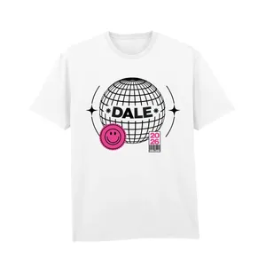 Adults Mr Worldwide T-Shirt | White Tee with "Dale" Print | 100% Cotton